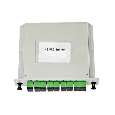 Low PDL Fiber PLC Splitter 1x12 SC APC ABS Box Type Single Mode
