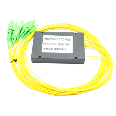 Splitter PLC Fiber PDL Rendah 1x12 SC APC ABS Box PLC Splitter