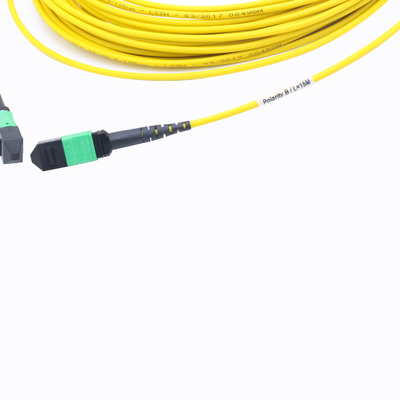 Konektor MTP Mode Tunggal 8F MPO MTP Patch Cord 1 Sampai 30 Meter