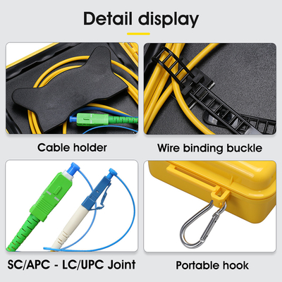 SC/APC-LC/UPC 2km Fiber Optic OTDR Launch Cable Box 1310/1550nm Fiber Rings